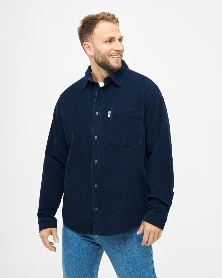 NIKIN TreePlanter Overshirt Corduroy Überhemd Dark Navy Bio
