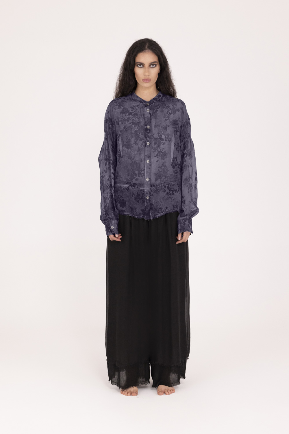 Sanctamuerte Camicie Boxy Bluse Viskose-Seide Rose