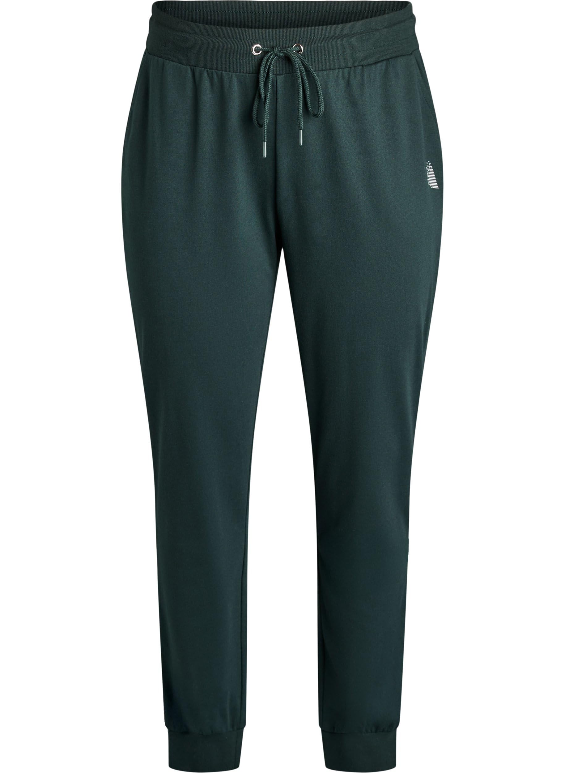 Zizzi Activewear Trainingshose Schwarz Jogginghose mit Taschen