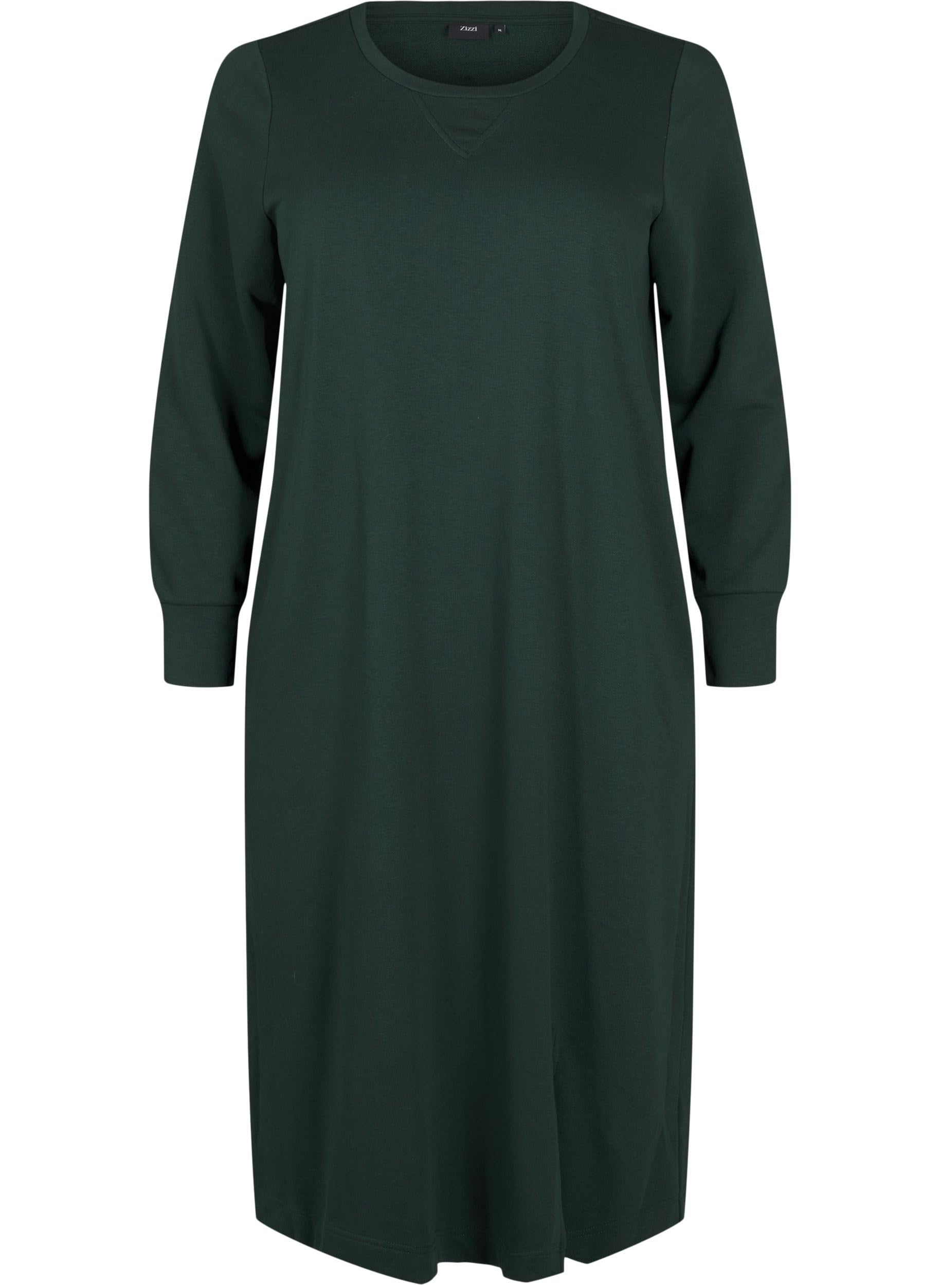 Zizzi Sweats Sweatshirtkleid Baumwollmix mit Taschen Große Größen