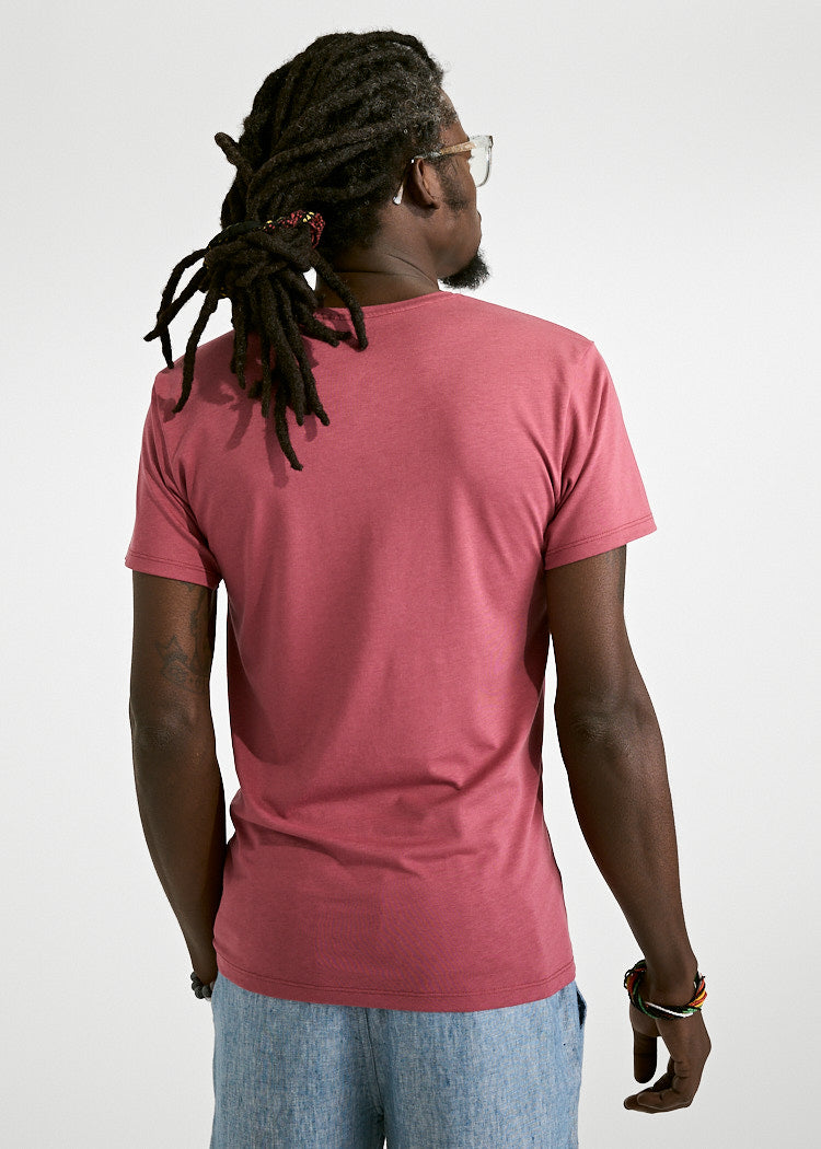 Wijld Woodshirt Alex T-Shirt Earth Red Regular Holz