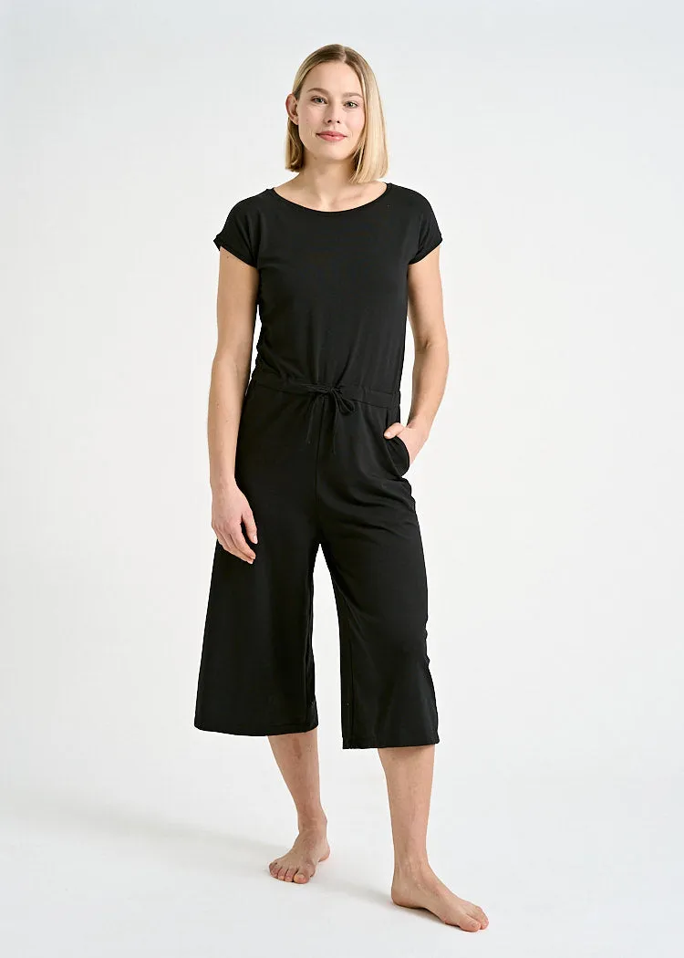 Wijld Jumpsuit Kimono Steffy Damen Overall Black Elasthan