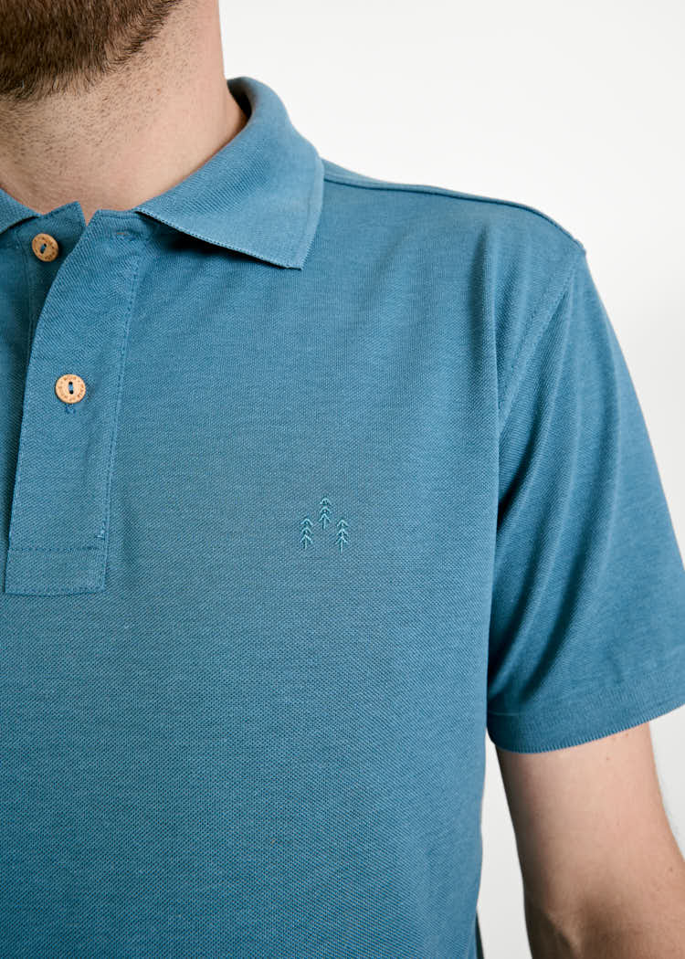 Wijld Paul Blue Stone Herren Polo-Shirt Bio
