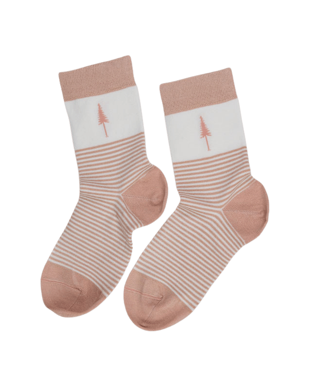 NIKIN TreeSocks Standard Stripes Socken Rose Bambus