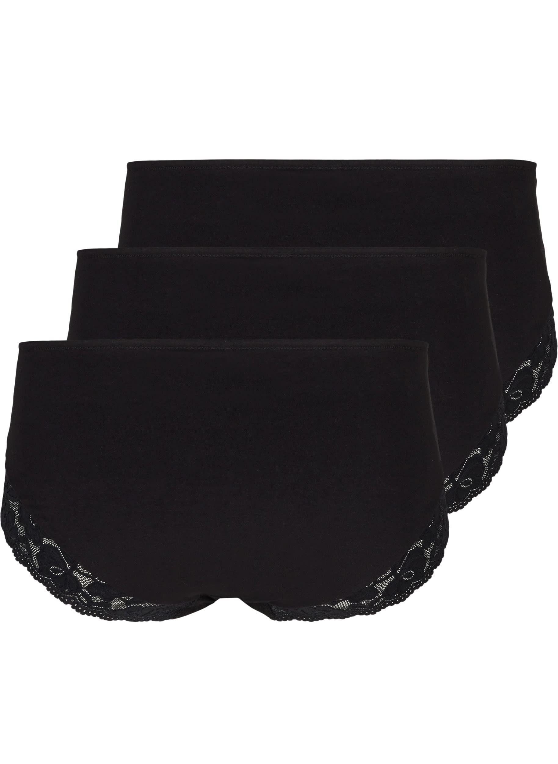 Zizzi Devoted 3er-Pack Hipster-Panty Gr 42 Baumwolle