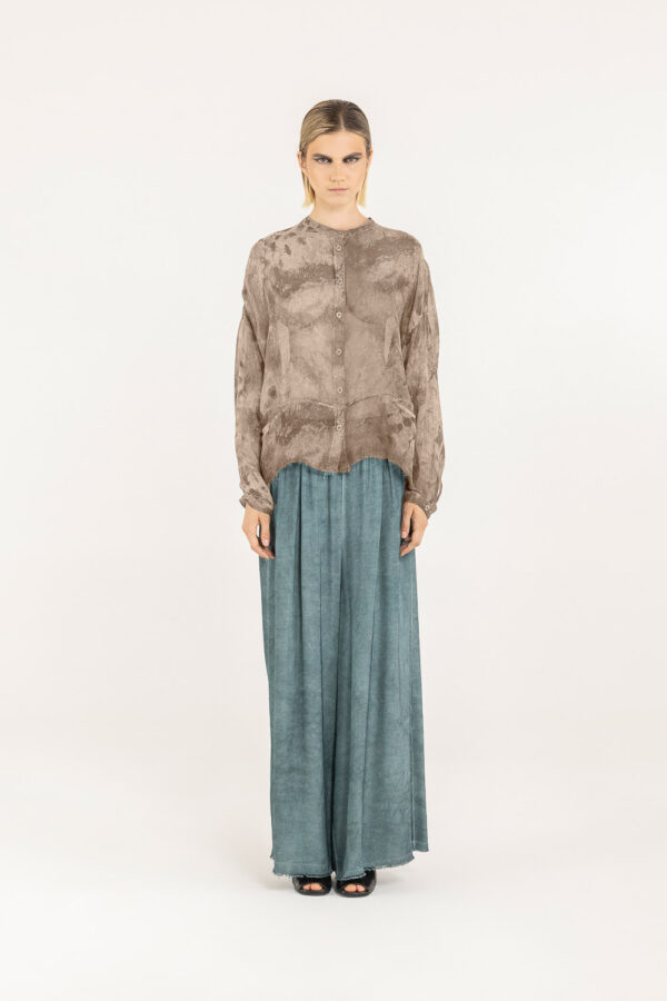 Sanctamuerte Camicie Over Boxy Bluse Viskose Seide