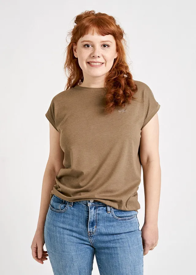 Wijld Elena WoodShirt Damen Shiitake Slim Lyocell Bio