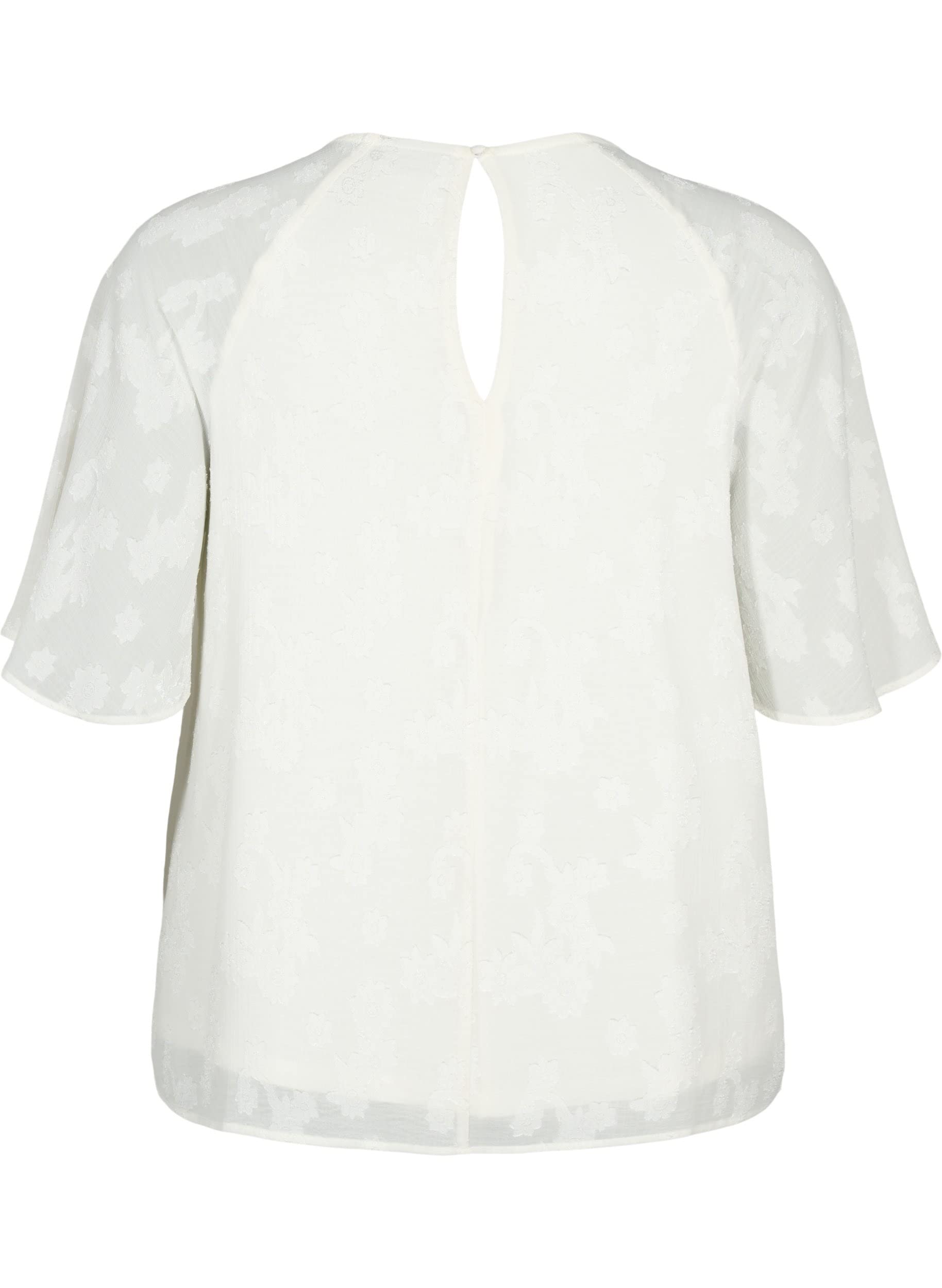 Zizzi Blouses Bluse Kurze Ärmel Struktur Bluse