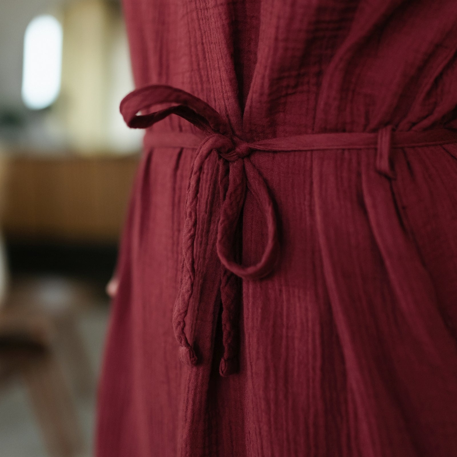 Nordlicht Elin Musselin Kleid Locker Bio-Baumwolle Rot