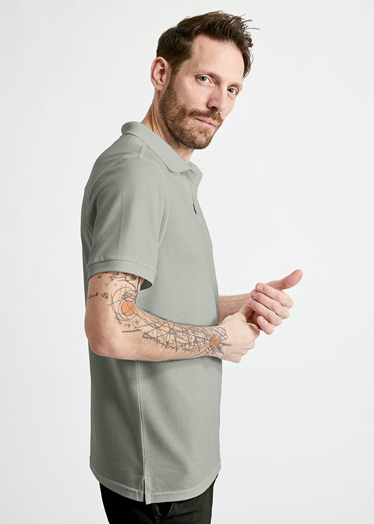 Wijld Paul Agave Green Herren Polo-Shirt Grün Regular