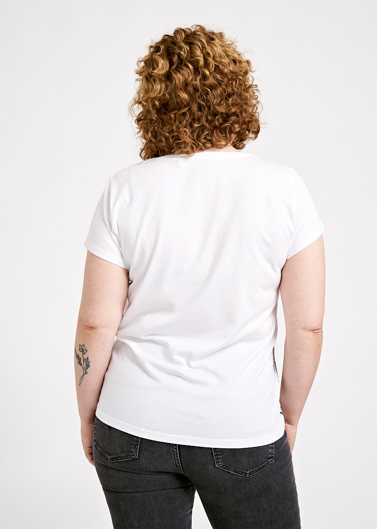 Wijld Sarah Biked Damen T-Shirt Holz Relaxed Slim