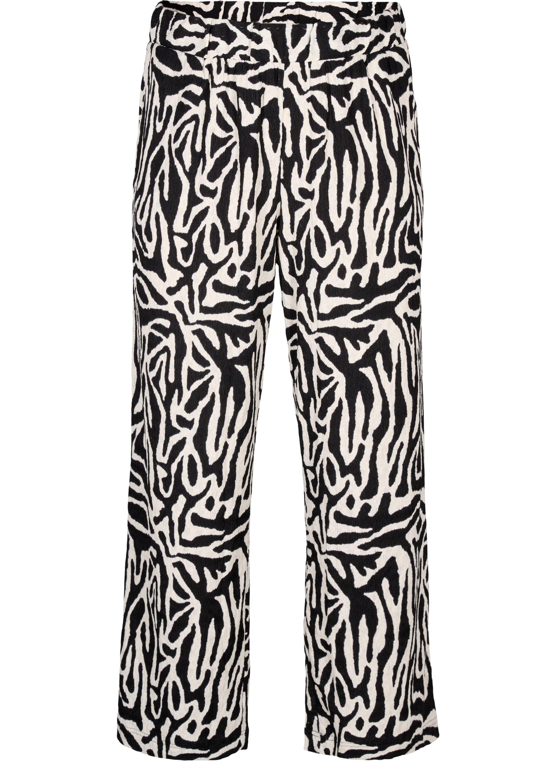 Zizzi Hose Zebraprint Große Größen mit Taschen
