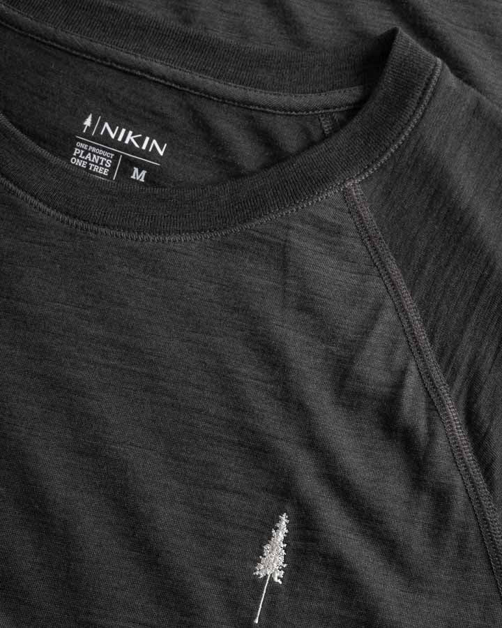 NIKIN TreeShirt Wool T-Shirt Dark Anthracite Mel Merinowolle