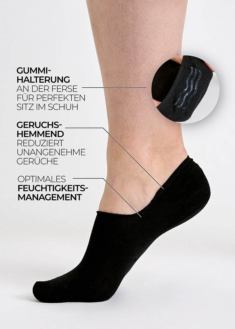Wijld Woodsocks Ballerinasocken Schwarz Lyocell