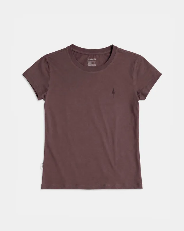 NIKIN TreeShirt Women T-Shirt Cocoa Braun Bio-Baumwolle GOTS