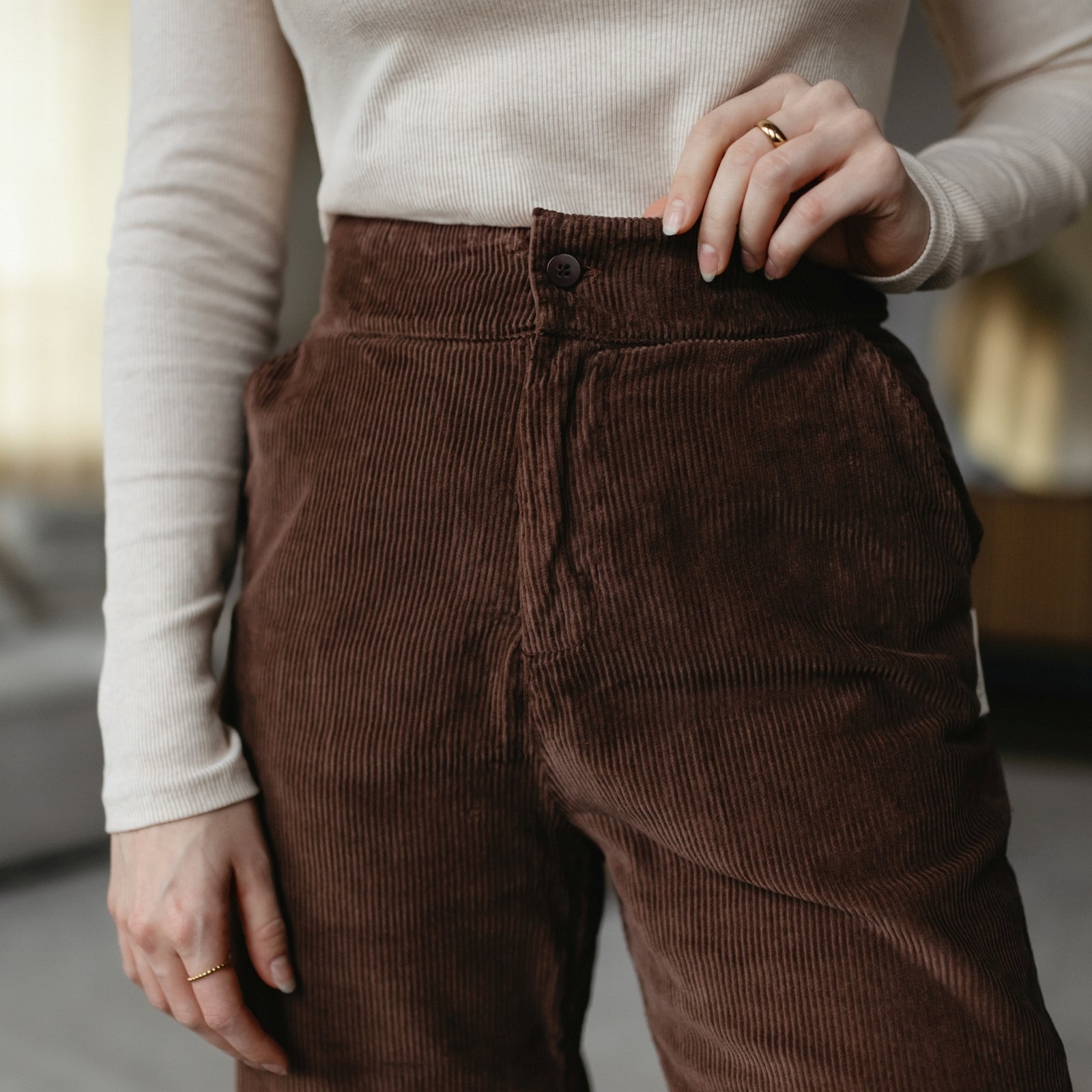 NORDLICHT Tonje Cordhose Bio-Baumwolle gerader Schnitt M