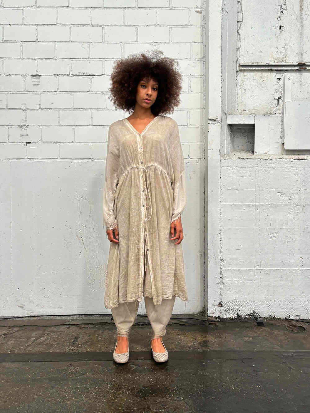 Sanctamuerte Abiti Scollo V Kleid Langarm