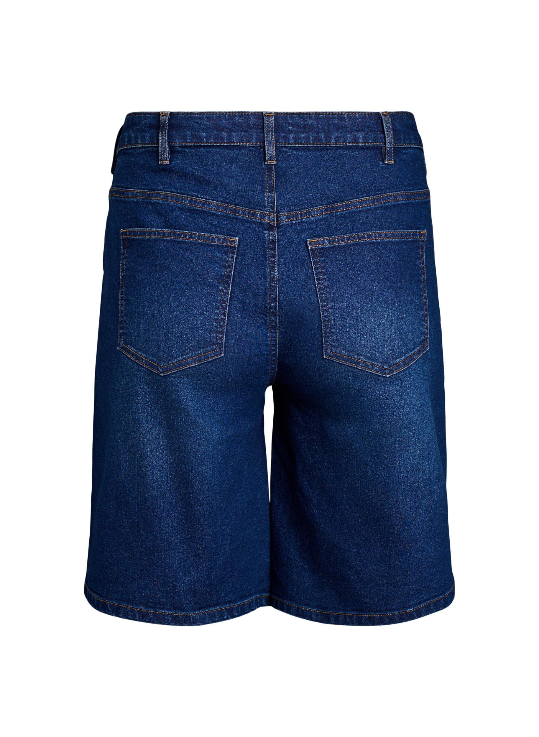 ZIZZI Flash Denim Shorts Weit Gr 46 Dark Blue Freizeitshorts