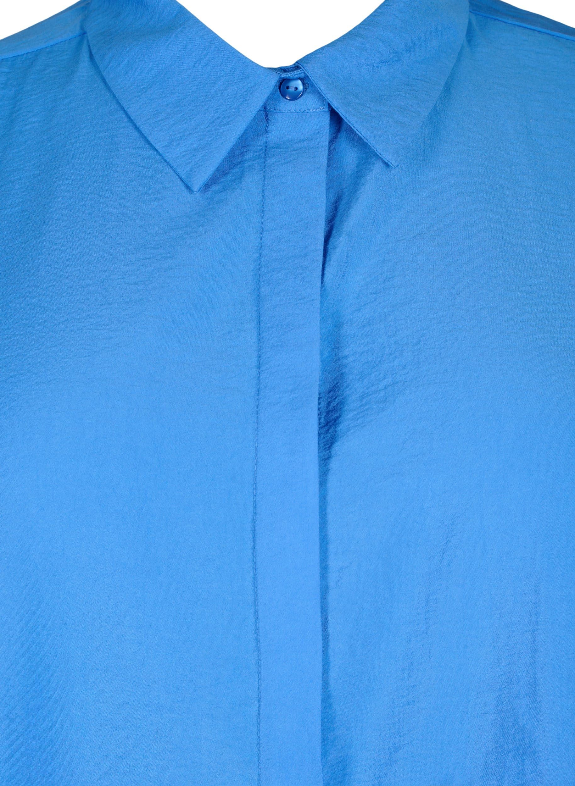 Zizzi Viskose Shirt Damen lang 1/2-Arm Ecovero Seitenschlitz