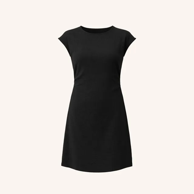 NORDLICHT Jule Musselin Kleid Schwarz Bio-Baumwolle