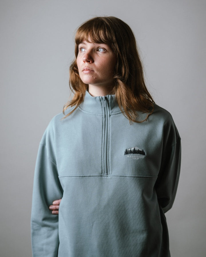 NIKIN TreeSweater Muntogna Quarter Zip Pullover Elemental Blue