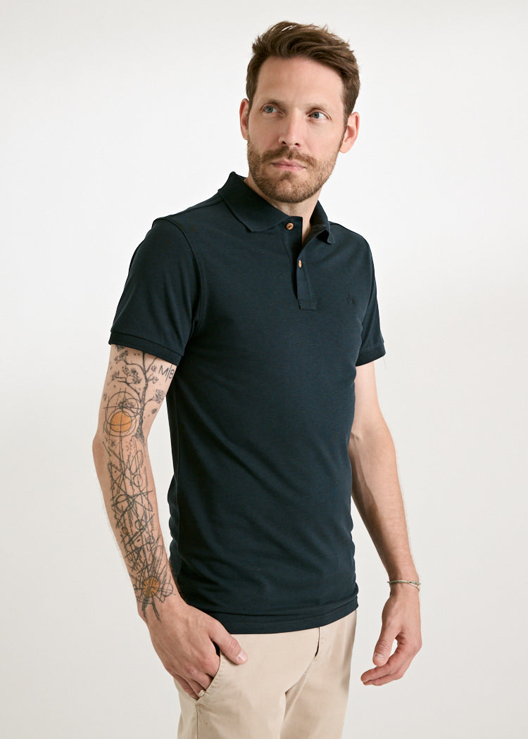 Wijld Polo-Shirt Paul Carbon Herren Lyocell Regular