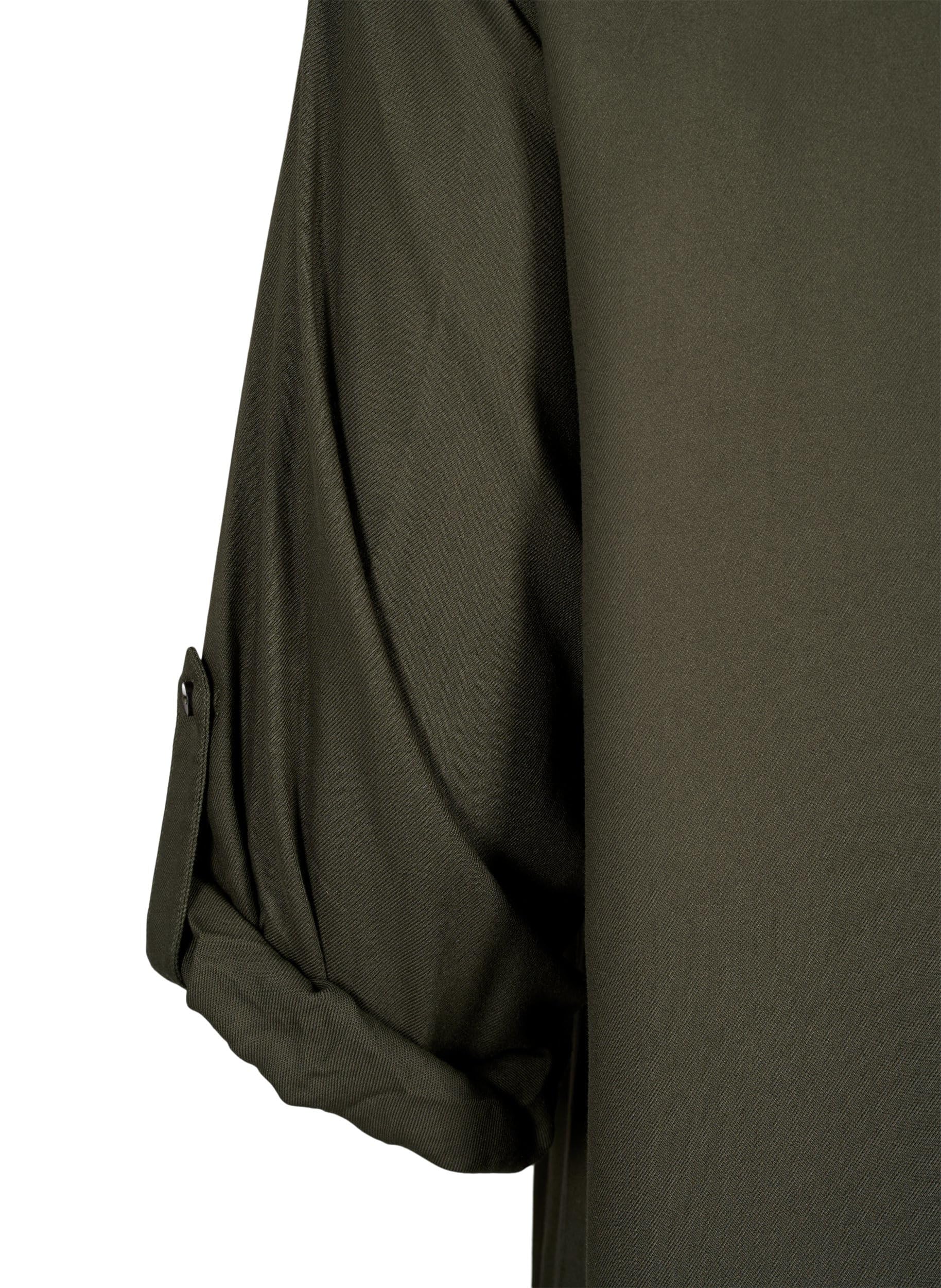 Zizzi Dresses Hemdkleid Viskose mit Kapuze Große Größen