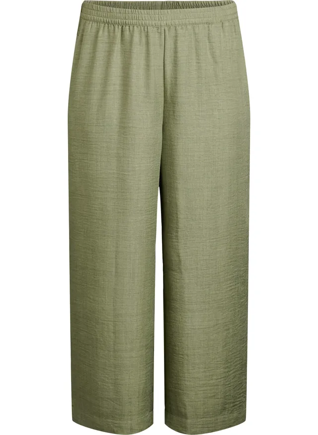 Zizzi Trousers Hose Große Größen Weit Oil Green Schwarz