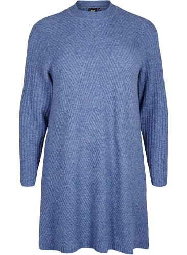 Zizzi Strickkleid Wolle Rundhals Langarm Große Größen 42-60
