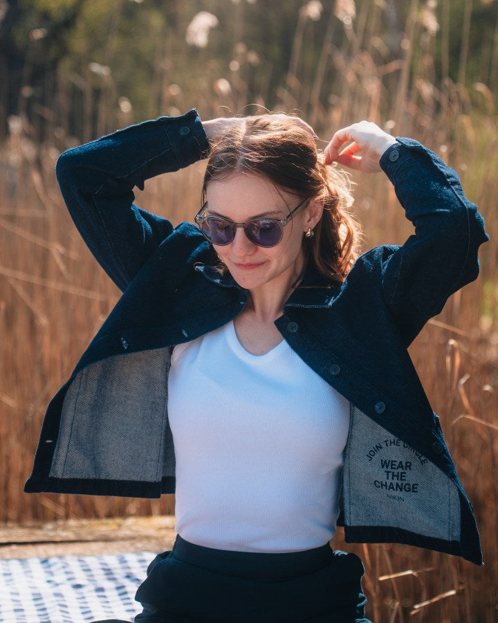 NIKIN TreeJacket Denim ReCotton Damen Jeansjacke Dark Indigo