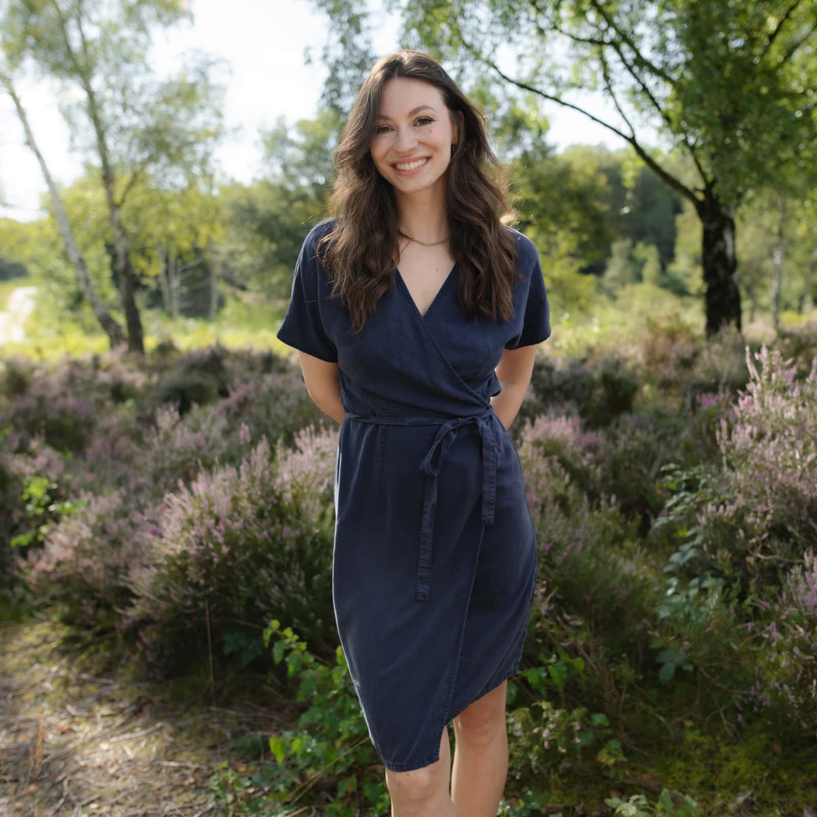 Nordlicht Tilda Wickelkleid blau aus Tencel
