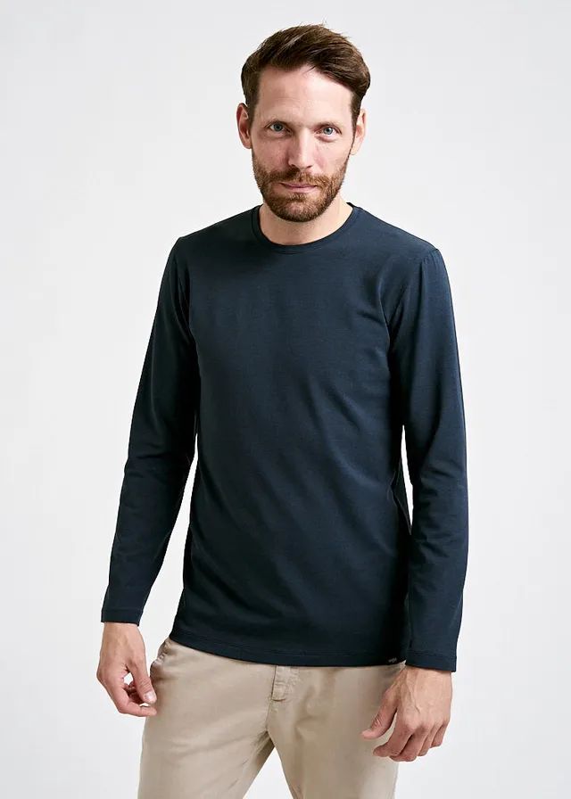Wijld David Carbon Langarmshirt Herren Grau Lyocell