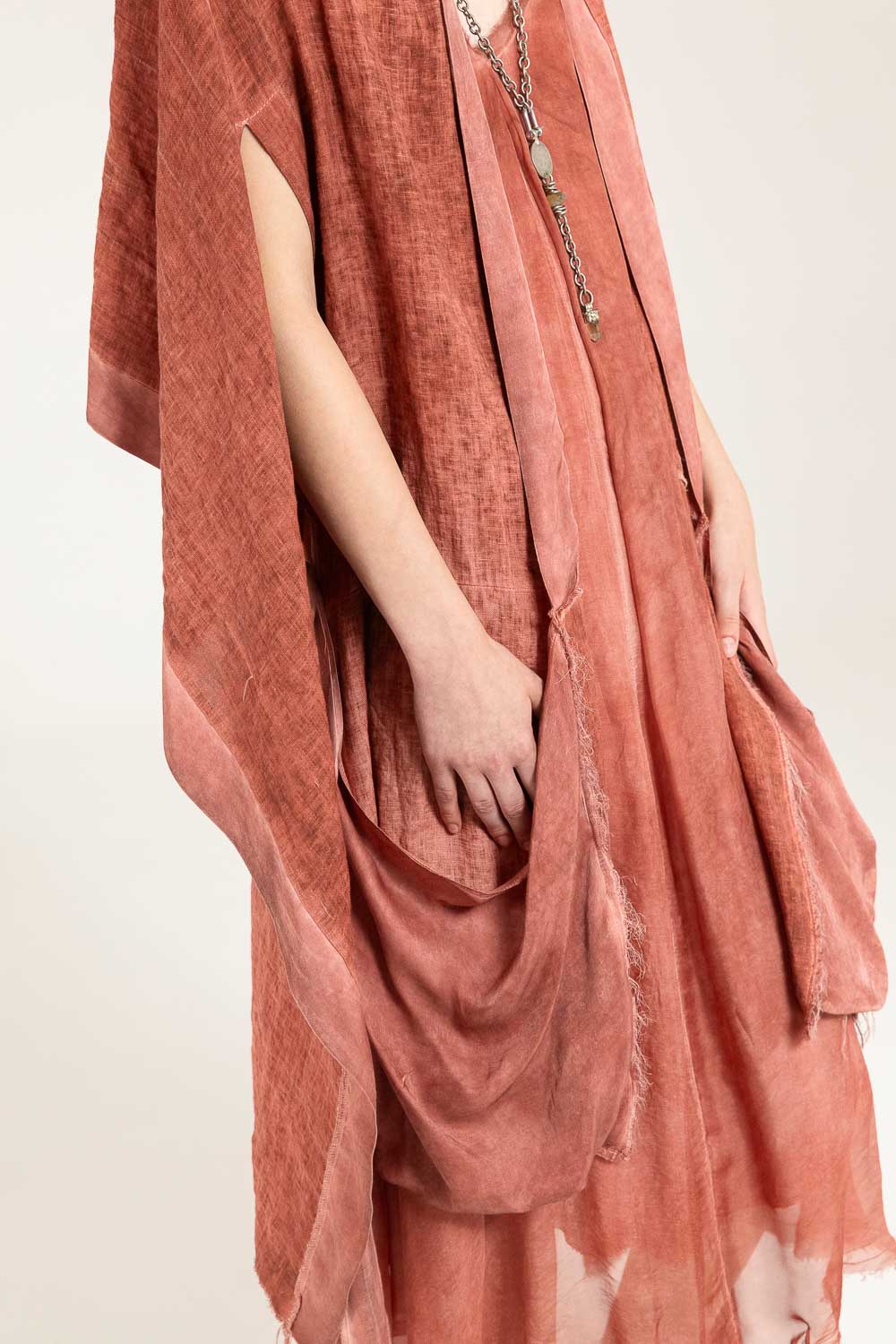 Sanctamuerte Accessori Stola Kimono Schal Leinen