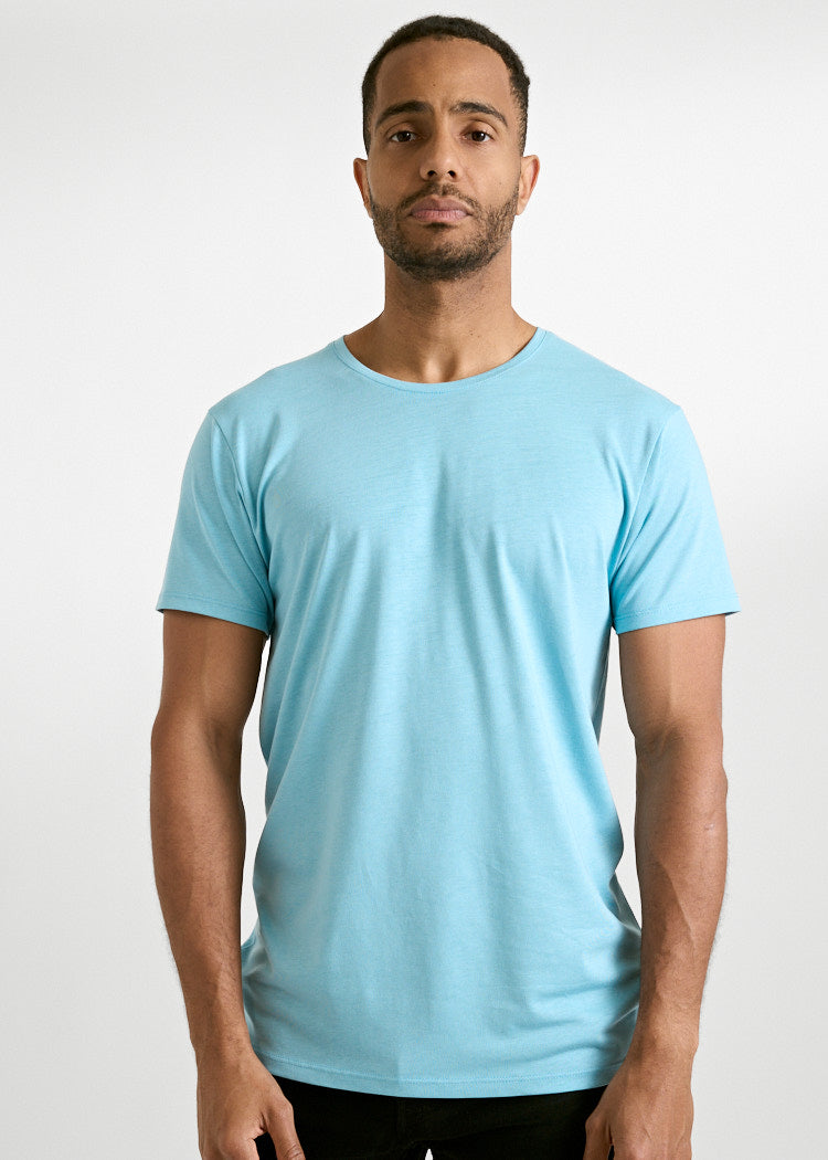 Wijld WoodShirt Alex Herren T-Shirt Milky Blue Lyocell