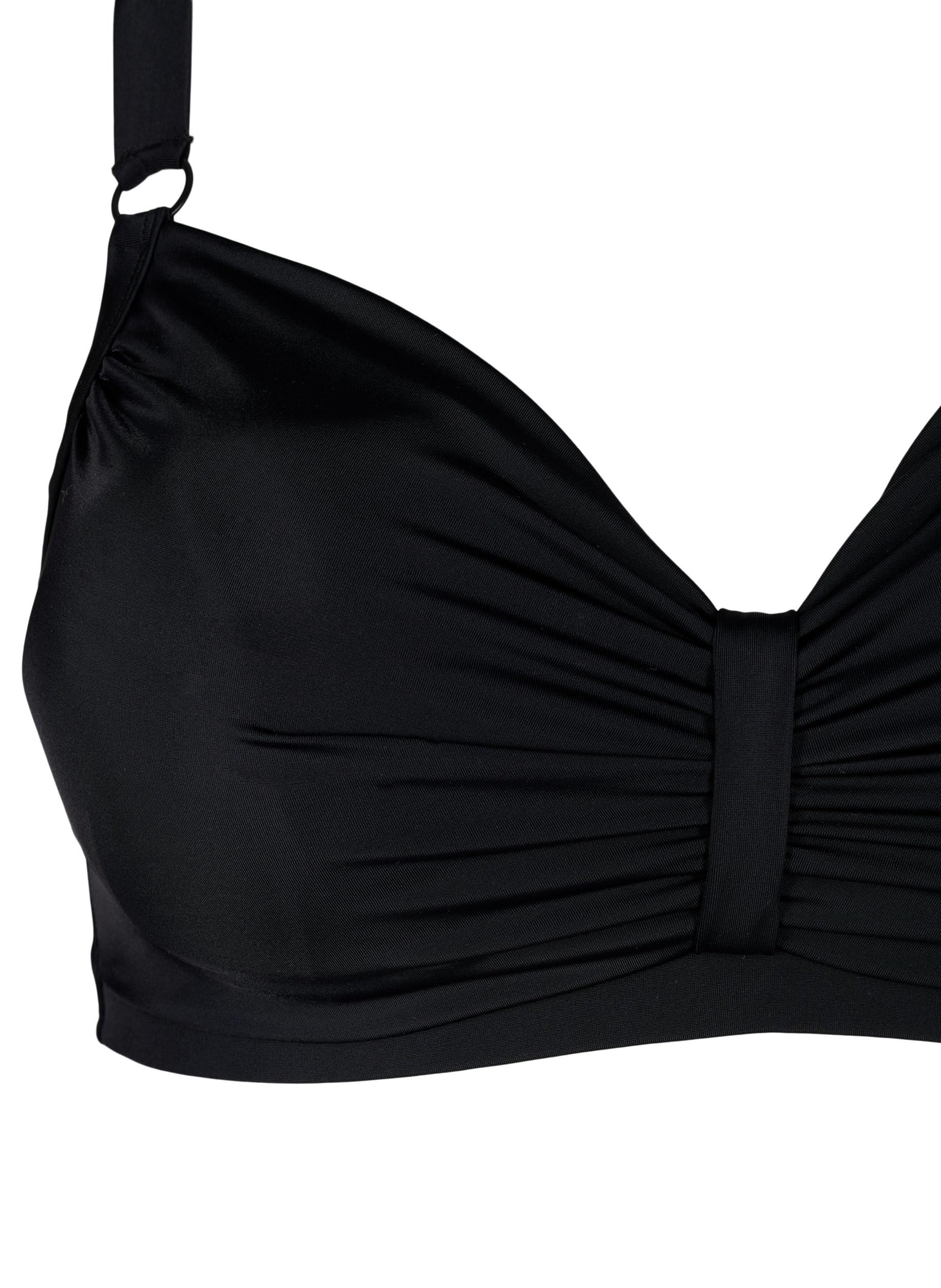 Swim by Zizzi Bikini-BH Bügel Drapierung Gr 42 Schwarz