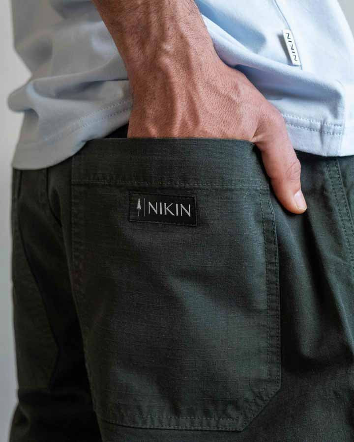 NIKIN TreeShorts Ripstop Shorts Deep Forest Bio-Baumwolle M