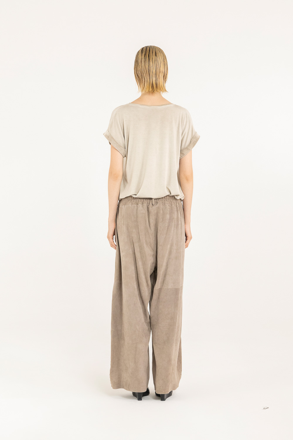 Sanctamuerte Pantaloni Palazzo Hose Echt-Wildleder Weit