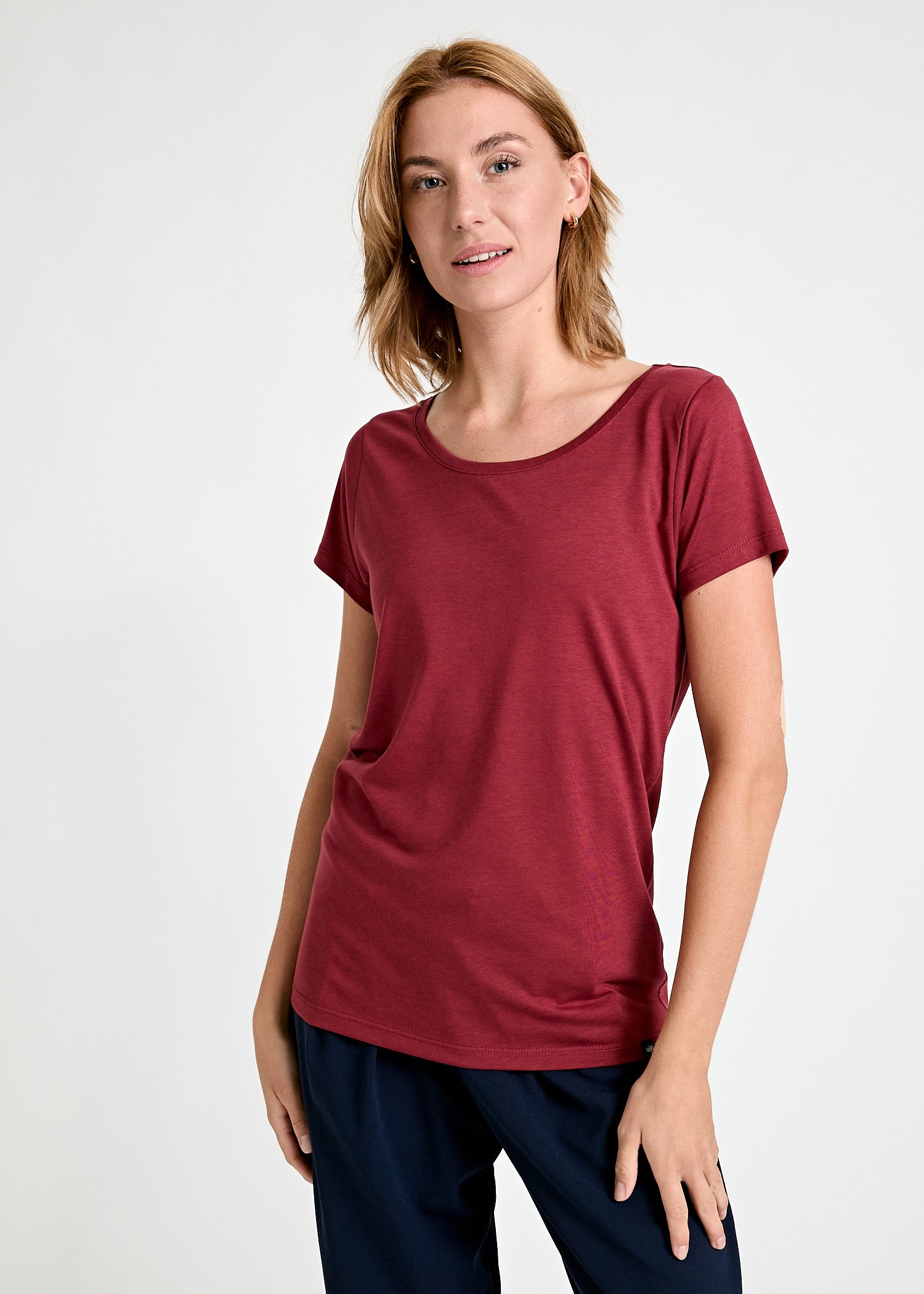 Wijld Lena WoodShirt Damen T-Shirt Tibetan Red Bio