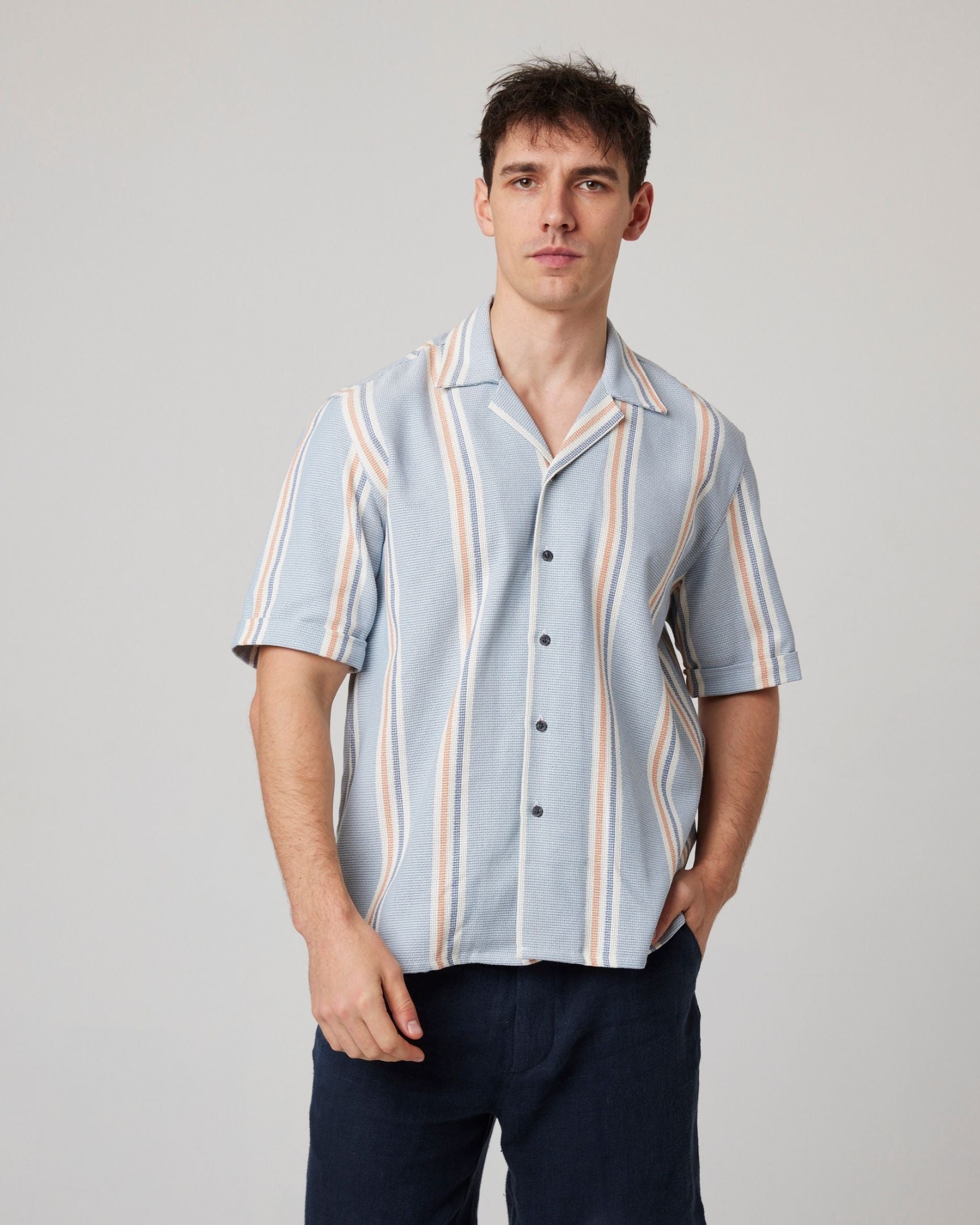 Peregrine Quay Herrenhemd White Tassel S Baumwolle