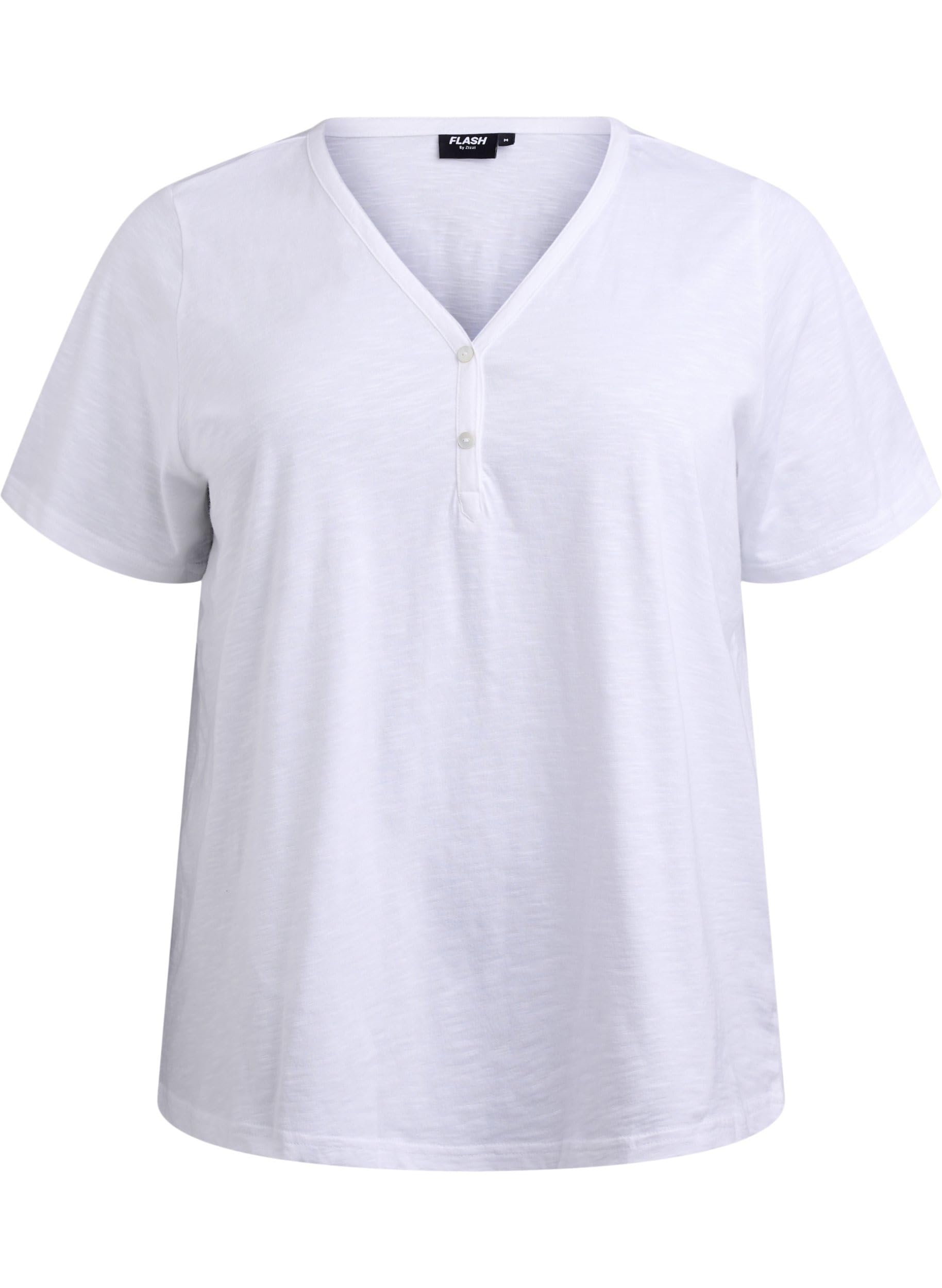 Flash by Zizzi T-Shirt V-Ausschnitt Bio-Baumwolle Große Größen