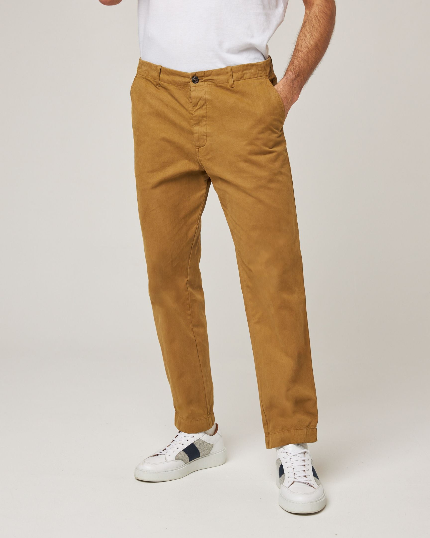Peregrine Ashton Chino Hose Putty Baumwolle