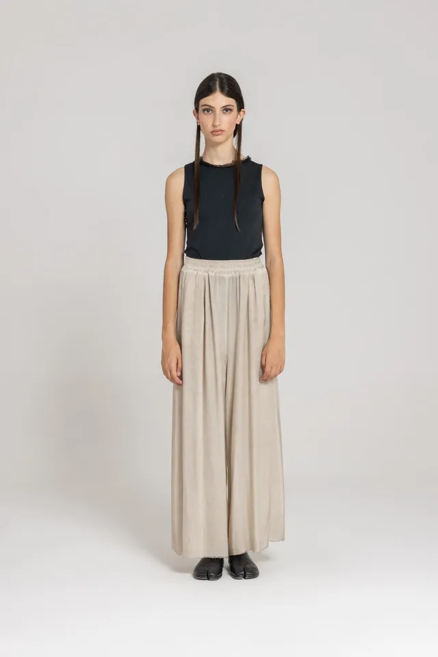 Sanctamuerte Pantaloni Palazzo Hose Viskose-Satin