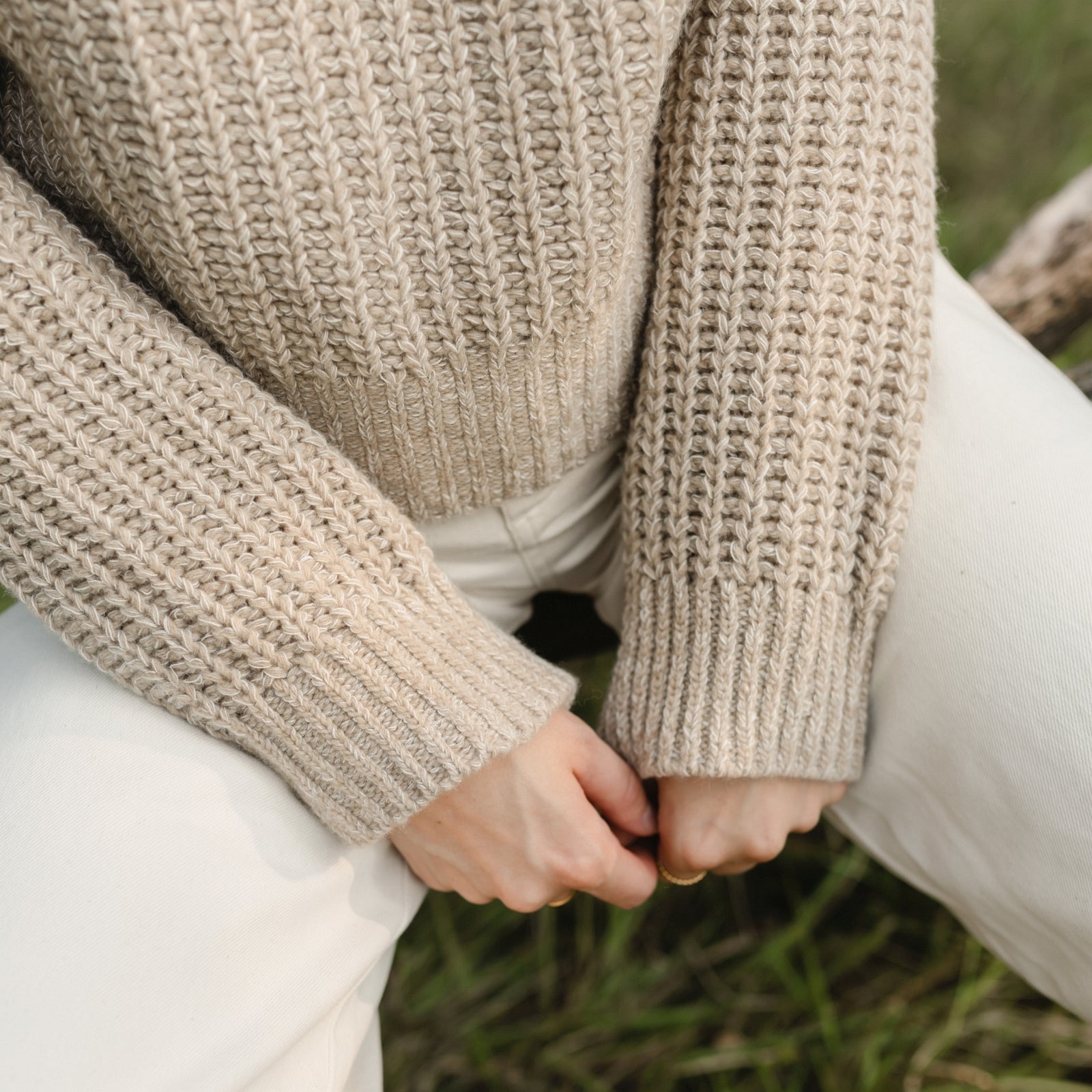 NORDLICHT Mara Wollpullover Natur Recyclingwolle