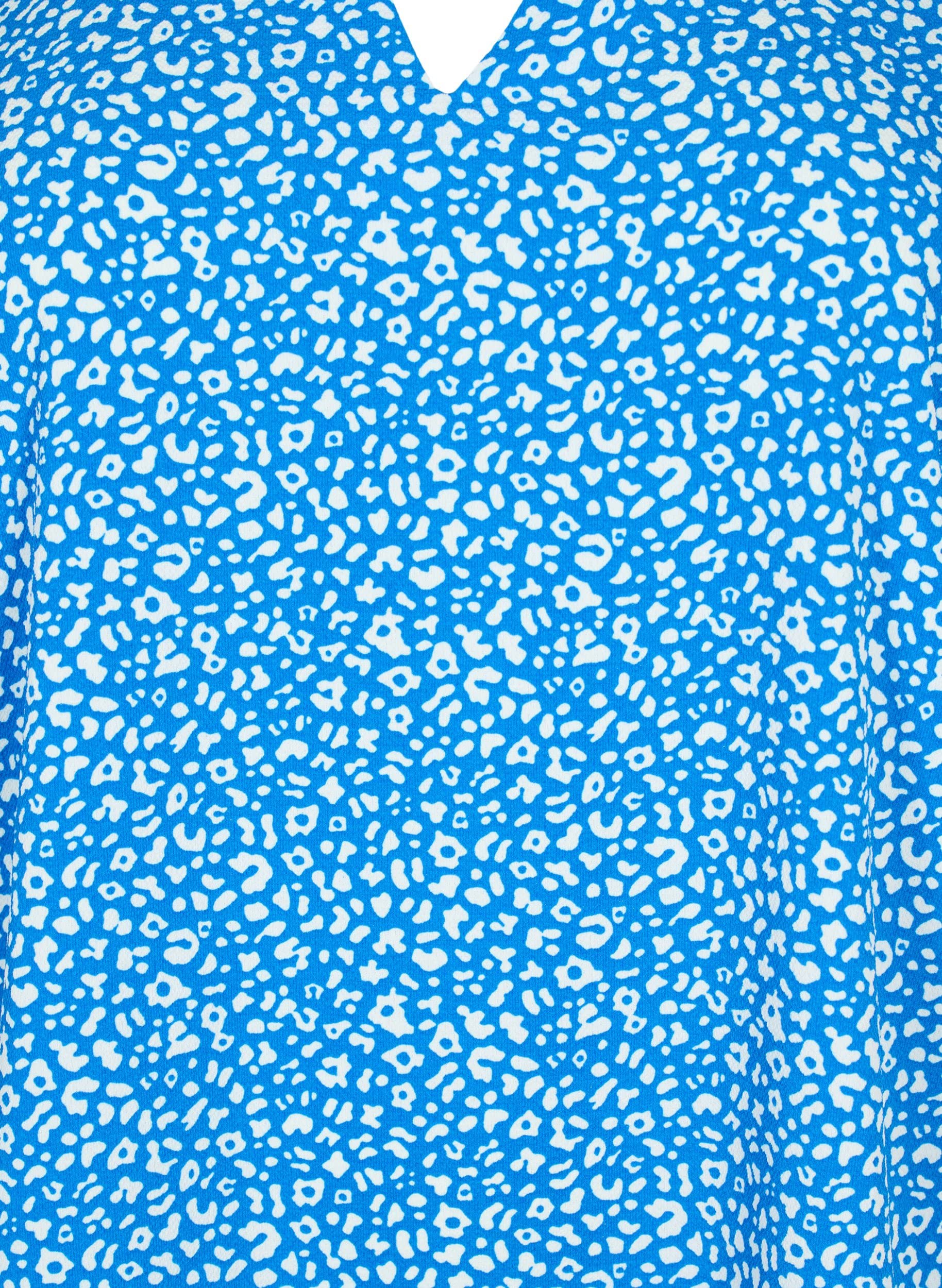 Zizzi Bluse Damen Kurzarm V-Ausschnitt Print Polyester