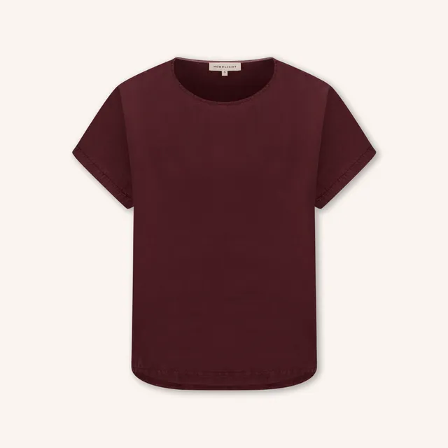 NORDLICHT Ida T-Shirt Rot aus Tencel lockerer Schnitt