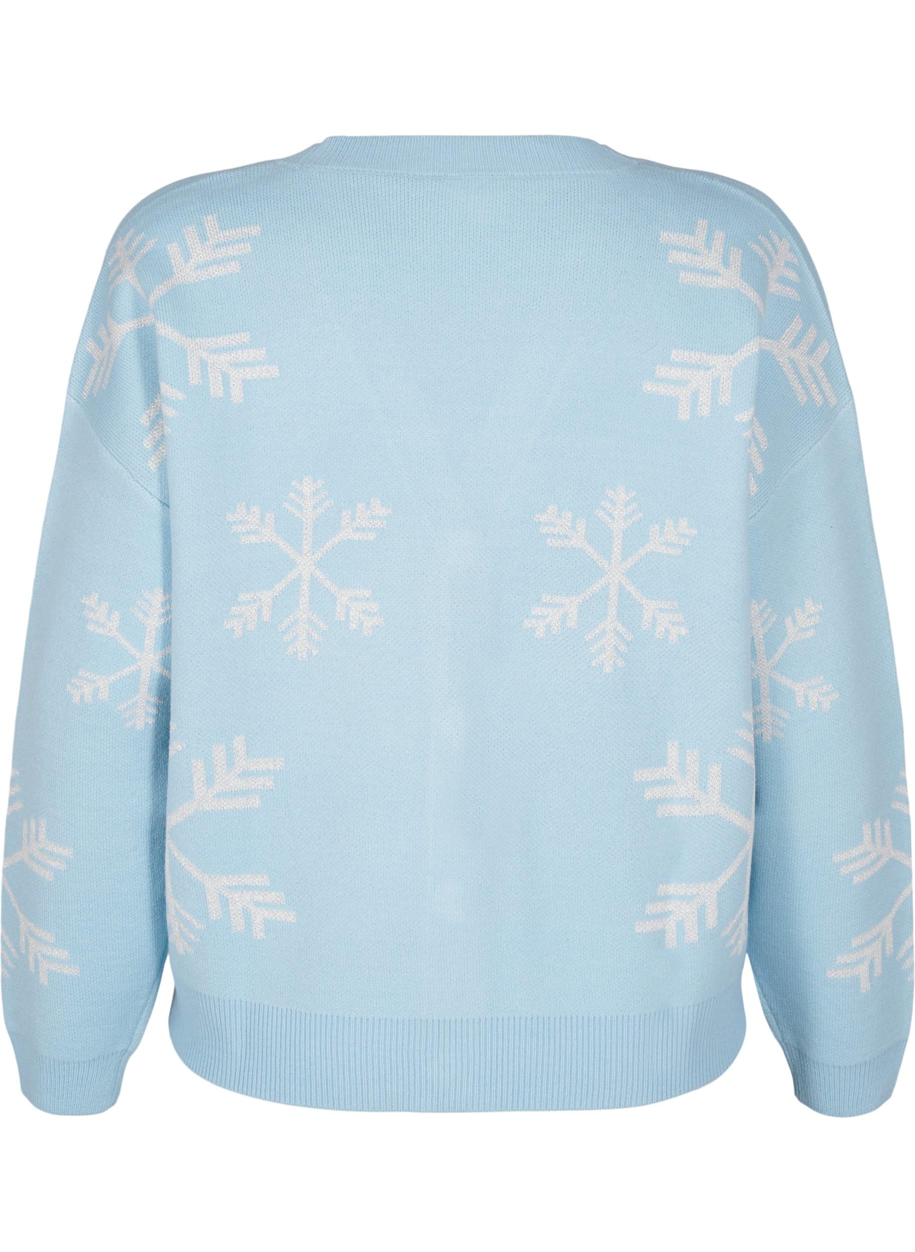 Zizzi Strickjacke Weihnachten Glitzer Knöpfe