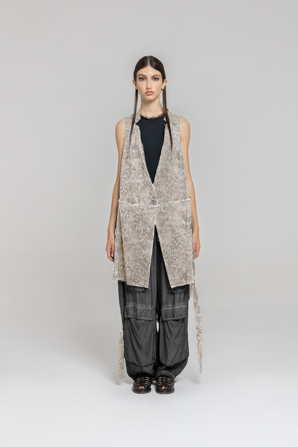 Sanctamuerte Capispalla Gilet Weste Baumwolle Tencel