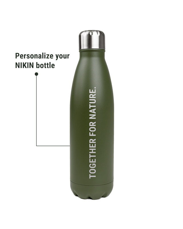 NIKIN TreeBottle personalisiert Trinkflasche Olive 500ml graviert