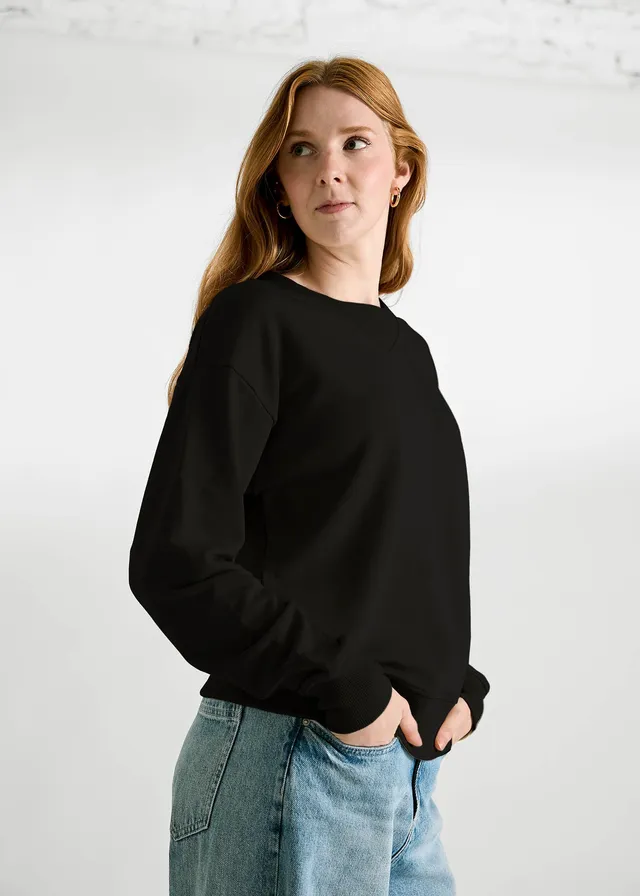 Wijld Sweater Laura Damen Pullover Schwarz 360 g/m²
