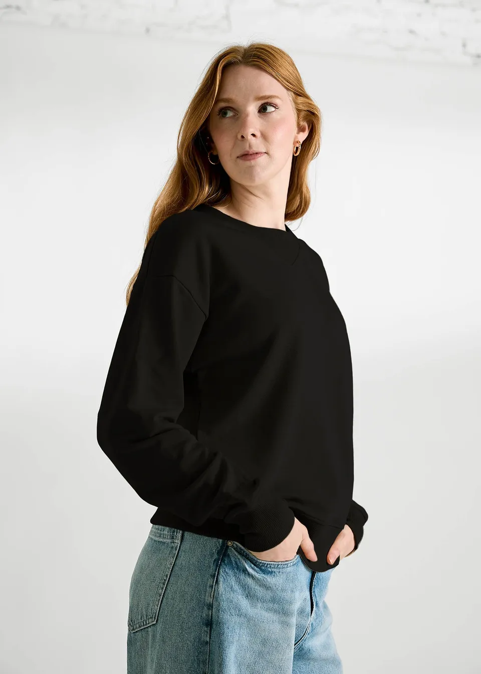 Wijld Sweater Laura Damen Pullover Schwarz 360 g/m²